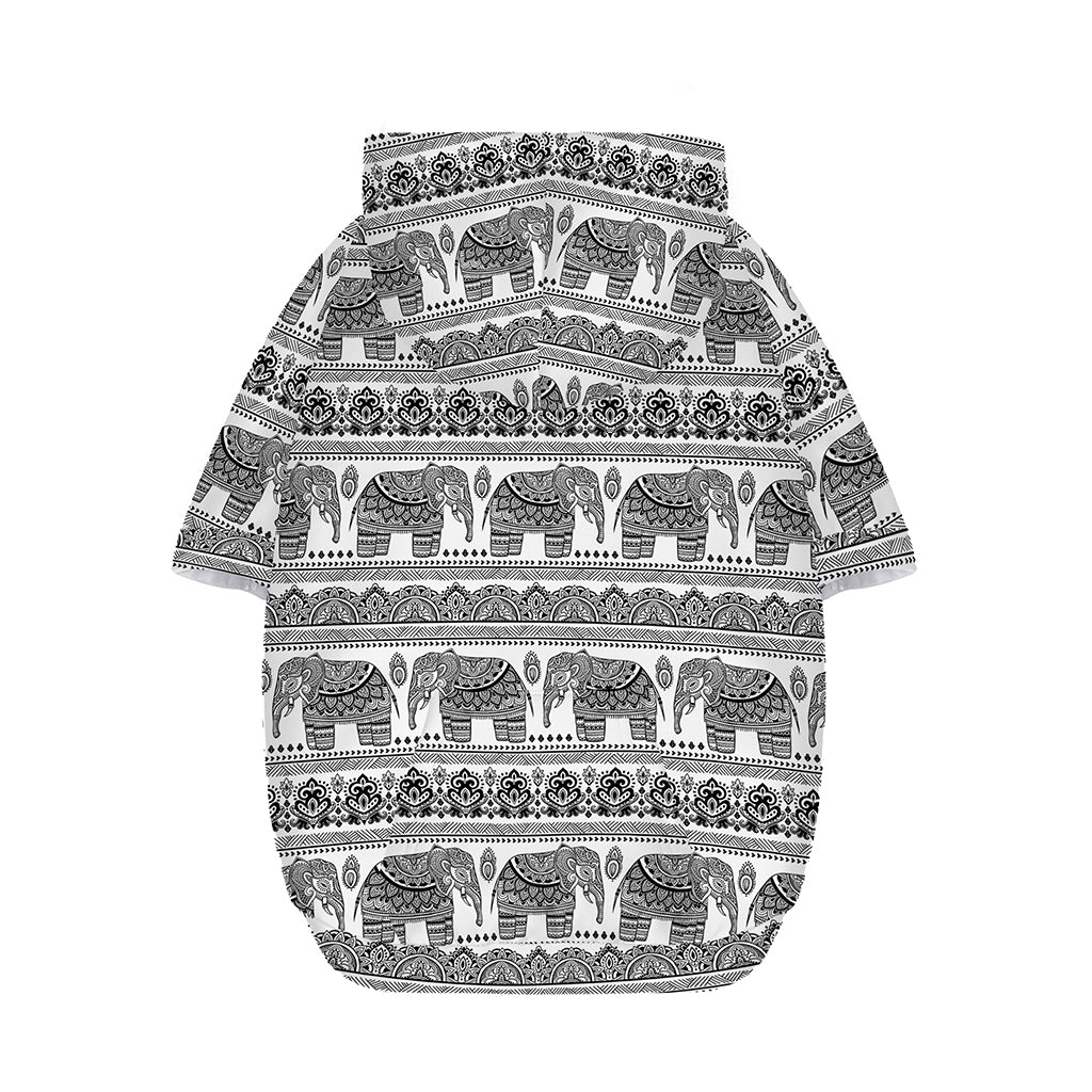 Indian Bohemian Elephant Pattern Print Dog Zip Up Hoodie