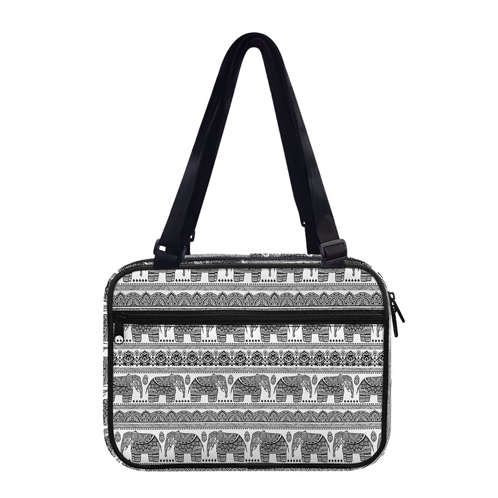 Indian Bohemian Elephant Pattern Print Double Strap Bible Bag