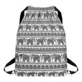 Indian Bohemian Elephant Pattern Print Drawstring Backpack