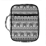 Indian Bohemian Elephant Pattern Print Front Pocket Bible Bag