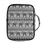 Indian Bohemian Elephant Pattern Print Front Pocket Bible Bag