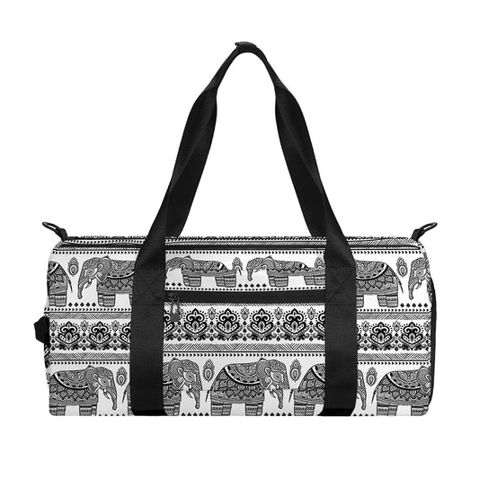 Indian Bohemian Elephant Pattern Print Gym Bag