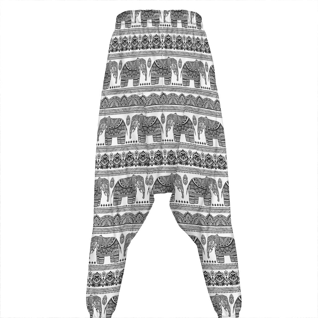 Indian Bohemian Elephant Pattern Print Hammer Pants