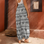 Indian Bohemian Elephant Pattern Print Harem Pants