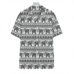 Indian Bohemian Elephant Pattern Print Hawaiian Shirt