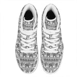 Indian Bohemian Elephant Pattern Print High Top Leather Sneakers