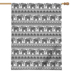 Indian Bohemian Elephant Pattern Print House Flag