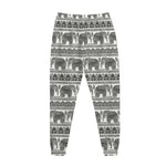 Indian Bohemian Elephant Pattern Print Jogger Pants