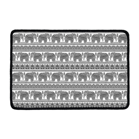 Indian Bohemian Elephant Pattern Print Kitchen Mat