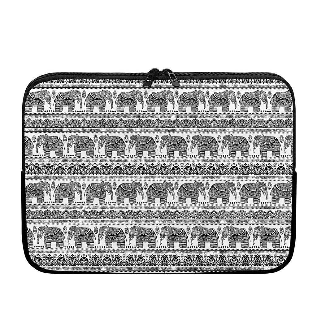 Indian Bohemian Elephant Pattern Print Laptop Sleeve