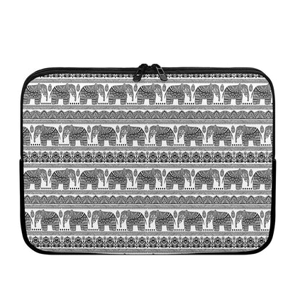 Indian Bohemian Elephant Pattern Print Laptop Sleeve