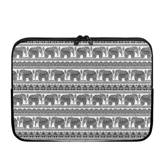 Indian Bohemian Elephant Pattern Print Laptop Sleeve