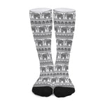 Indian Bohemian Elephant Pattern Print Long Socks