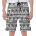 Indian Bohemian Elephant Pattern Print Men's Beach Shorts