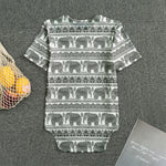 Indian Bohemian Elephant Pattern Print Men's Bodysuit