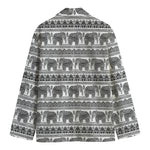 Indian Bohemian Elephant Pattern Print Men's Cotton Blazer