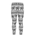 Indian Bohemian Elephant Pattern Print Men's Leggings