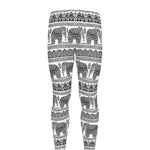 Indian Bohemian Elephant Pattern Print Men's leggings