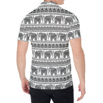 Indian Bohemian Elephant Pattern Print Men's Shirt