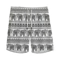 Indian Bohemian Elephant Pattern Print Men's Athletic Shorts