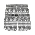 Indian Bohemian Elephant Pattern Print Men's Sports Shorts