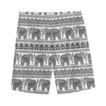 Indian Bohemian Elephant Pattern Print Men's Sports Shorts
