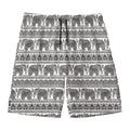 Indian Bohemian Elephant Pattern Print Men's Swim Trunks