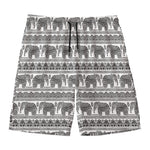 Indian Bohemian Elephant Pattern Print Men's Swim Trunks