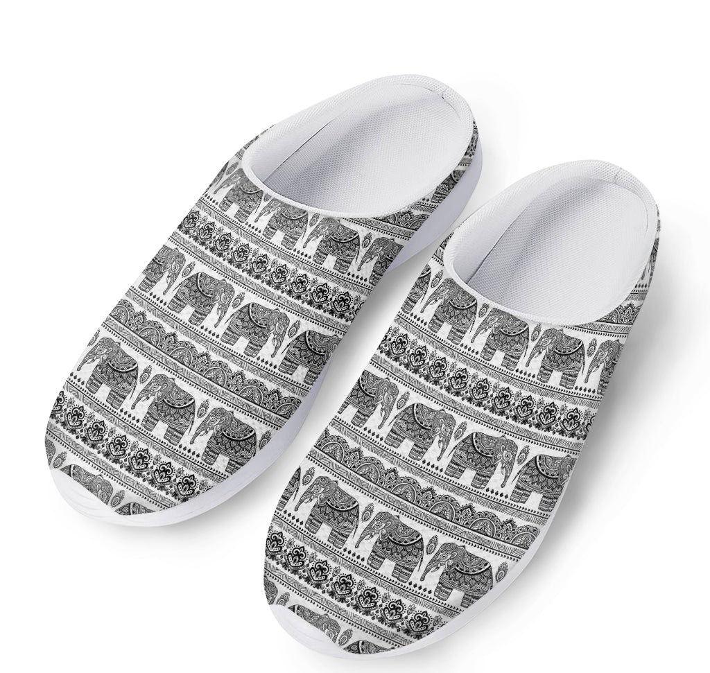 Indian Bohemian Elephant Pattern Print Mesh Casual Shoes