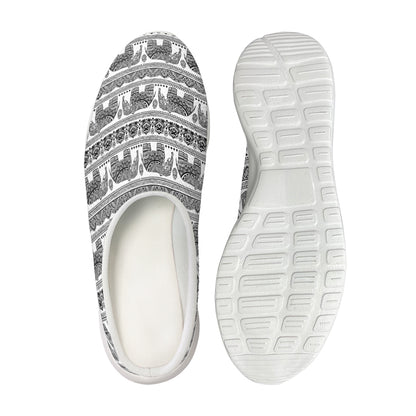 Indian Bohemian Elephant Pattern Print Mesh Casual Shoes