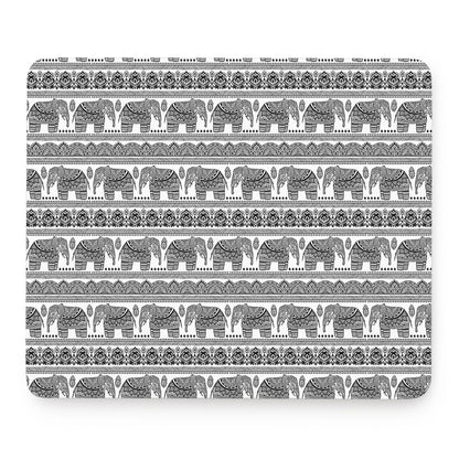 Indian Bohemian Elephant Pattern Print Mouse Pad