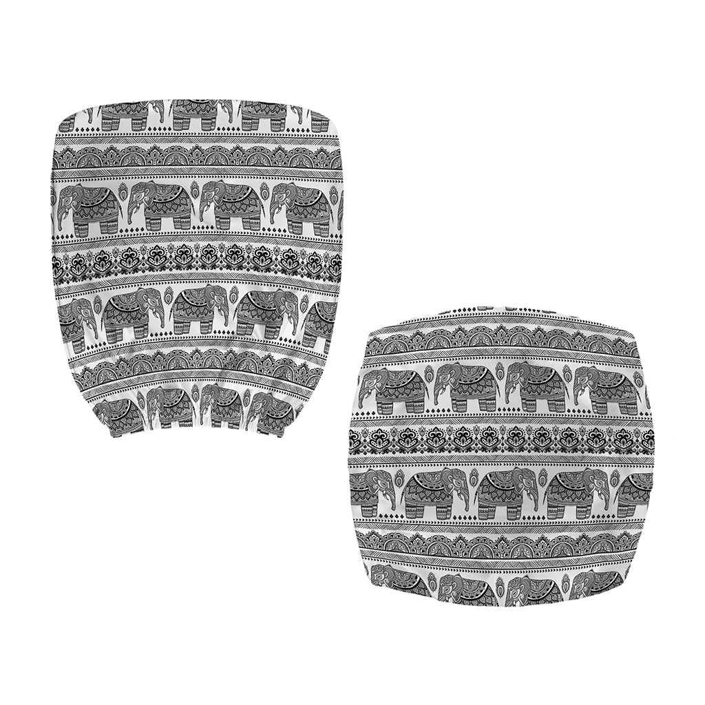 Indian Bohemian Elephant Pattern Print Office Chair Cover