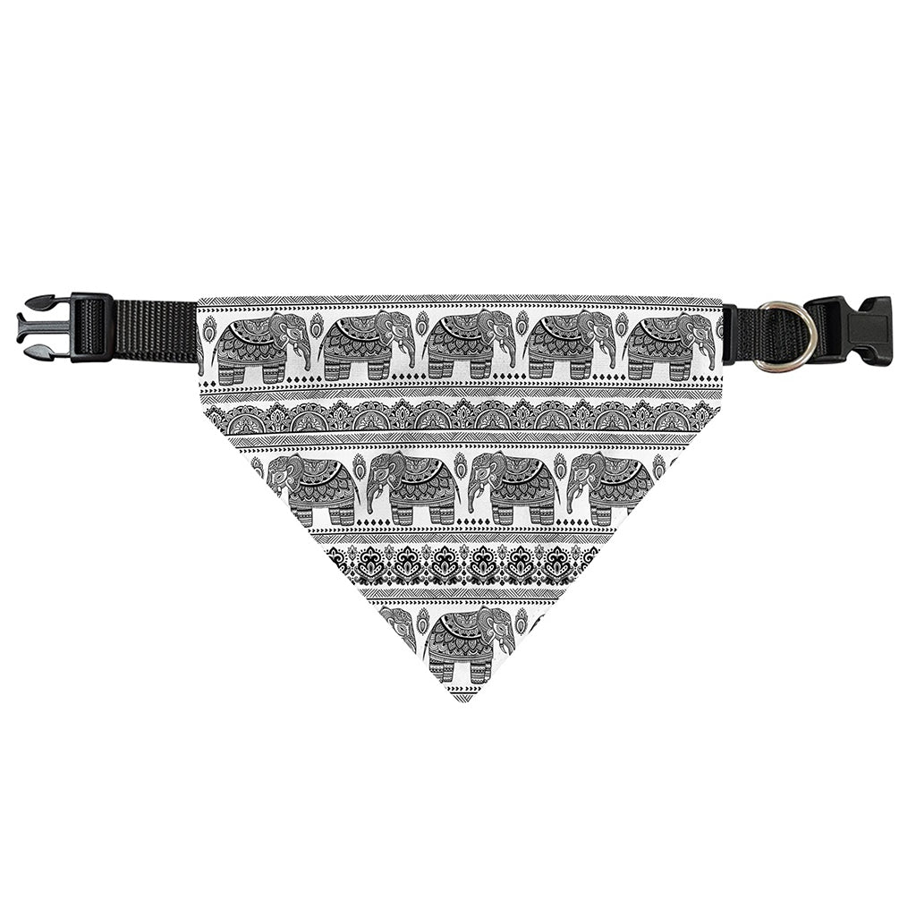 Indian Bohemian Elephant Pattern Print Over The Collar Dog Bandana