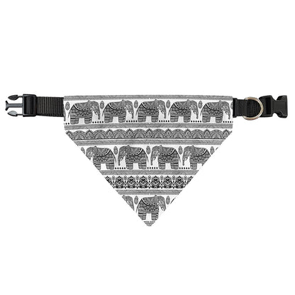 Indian Bohemian Elephant Pattern Print Over The Collar Dog Bandana
