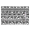 Indian Bohemian Elephant Pattern Print Placemat