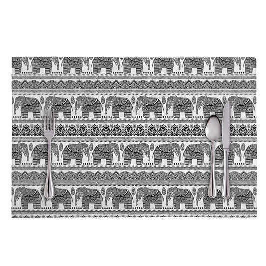Indian Bohemian Elephant Pattern Print Placemat