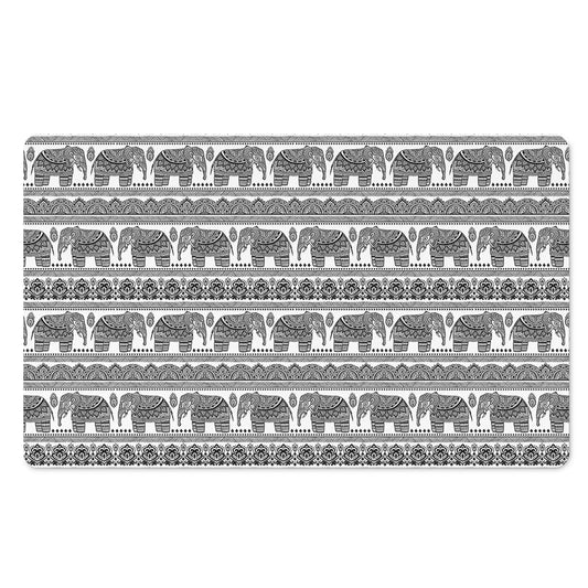 Indian Bohemian Elephant Pattern Print Polyester Doormat