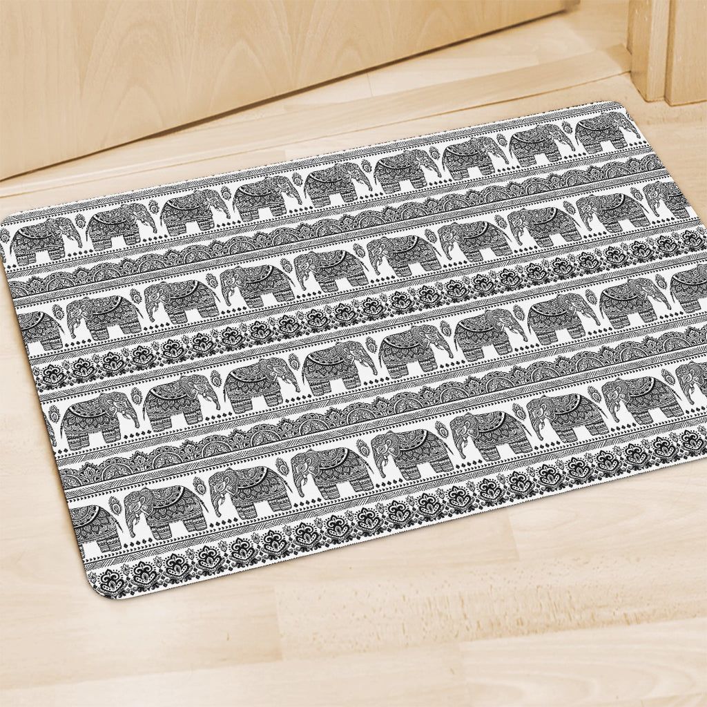 Indian Bohemian Elephant Pattern Print Polyester Doormat