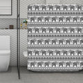 Indian Bohemian Elephant Pattern Print Polyester Shower Curtain