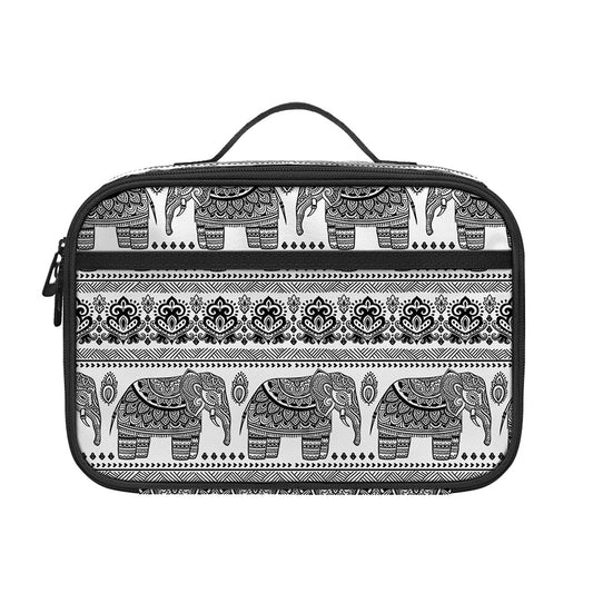 Indian Bohemian Elephant Pattern Print Portable Lunch Bag