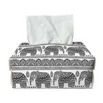 Indian Bohemian Elephant Pattern Print Rectangle Tissue Box Cover