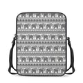 Indian Bohemian Elephant Pattern Print Rectangular Crossbody Bag