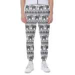 Indian Bohemian Elephant Pattern Print Scuba Joggers