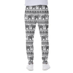 Indian Bohemian Elephant Pattern Print Scuba Joggers
