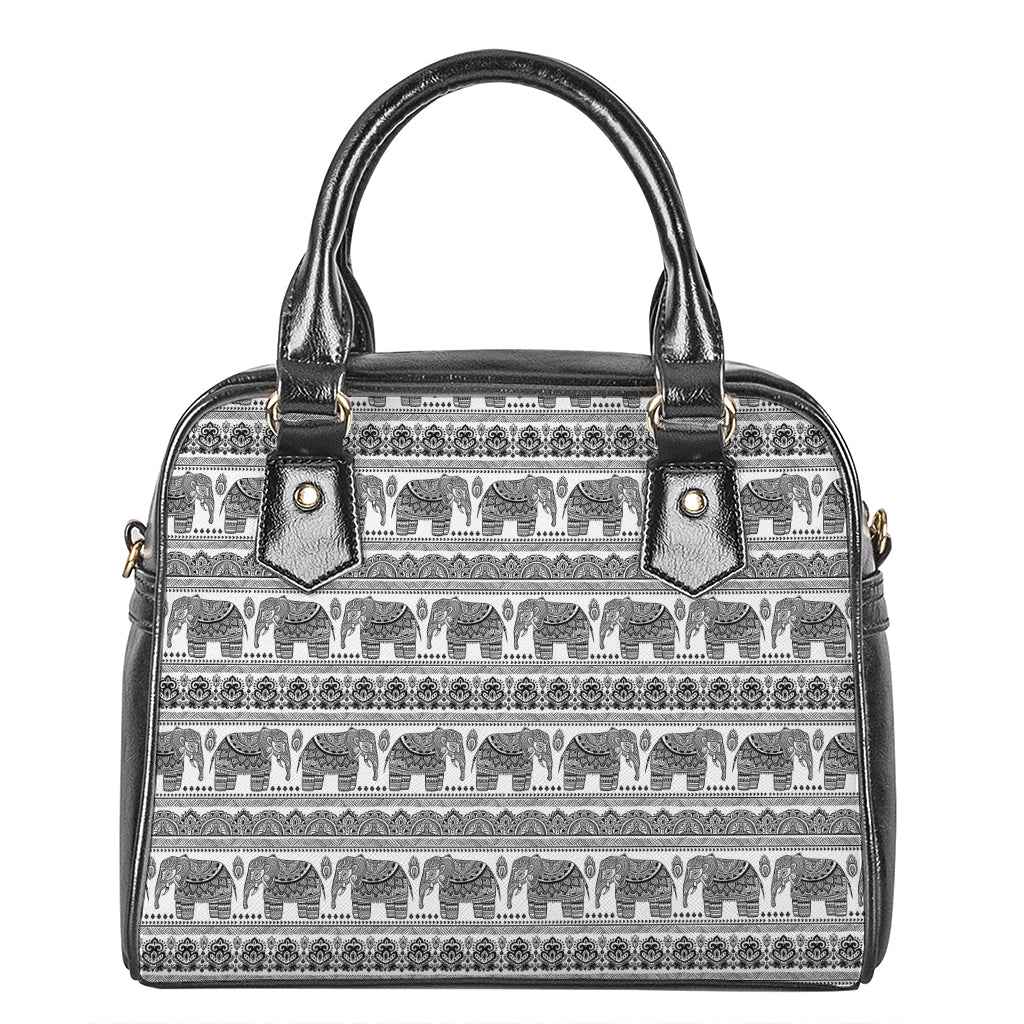 Indian Bohemian Elephant Pattern Print Shoulder Handbag