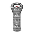 Indian Bohemian Elephant Pattern Print Single Neoprene Wine Tote