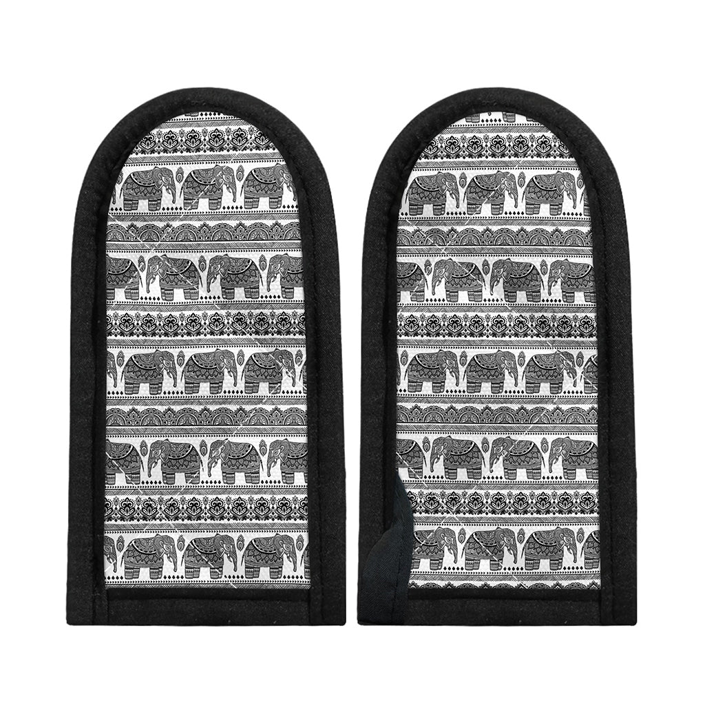 Indian Bohemian Elephant Pattern Print Skillet Handle Cover