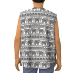 Indian Bohemian Elephant Pattern Print Sleeveless Baseball Jersey