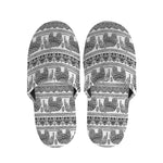 Indian Bohemian Elephant Pattern Print Slippers