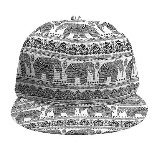 Indian Bohemian Elephant Pattern Print Snapback Cap